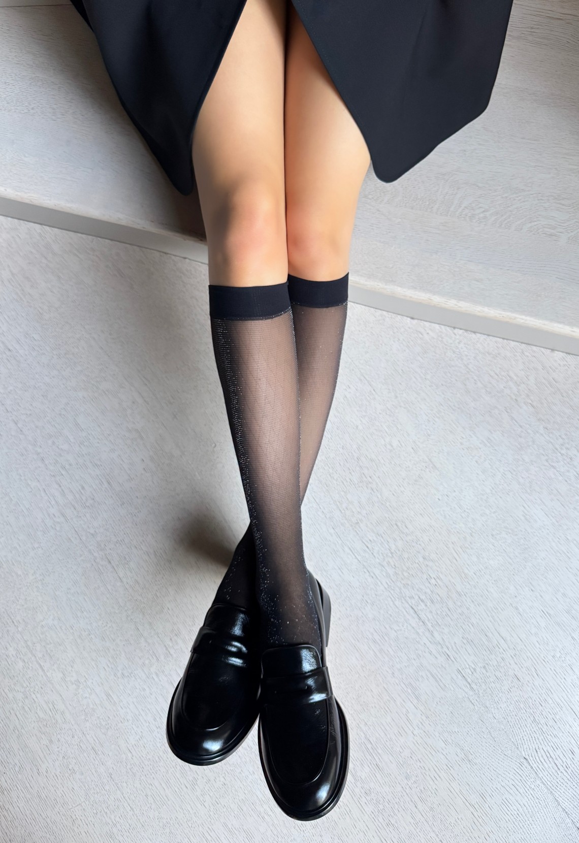 ROMBINI LUREX Kniestrümpfe